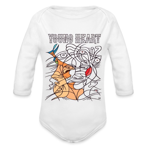 Young Heart - A Kiss - Body ecologico per neonato a manica lunga