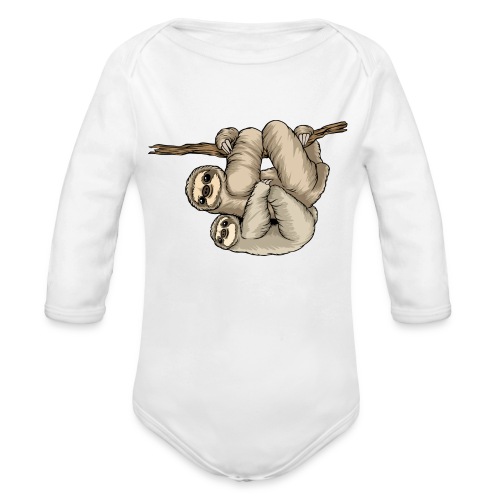 Kunterli Loves Sloths - #KUN-SLO-08 - Cute - Organic Longsleeve Baby Bodysuit