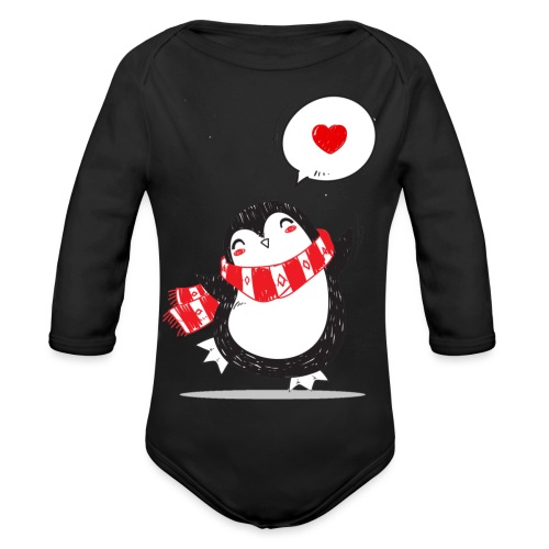 Natale Pinguino adorabile - Body ecologico per neonato a manica lunga