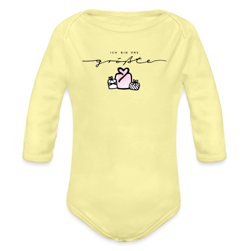 Das größte Geschenk / pink – Baby Kollektion - Baby Bio-Langarm-Body