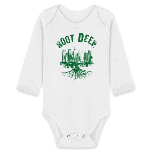 Root deep Urban grün - Baby Bio-Langarm-Body