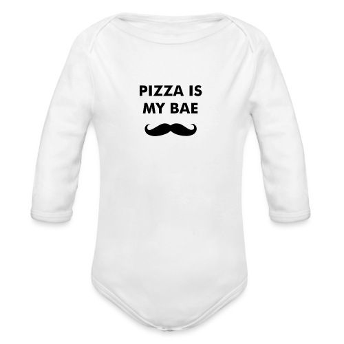Pizza is my bae - Baby bio-rompertje met lange mouwen
