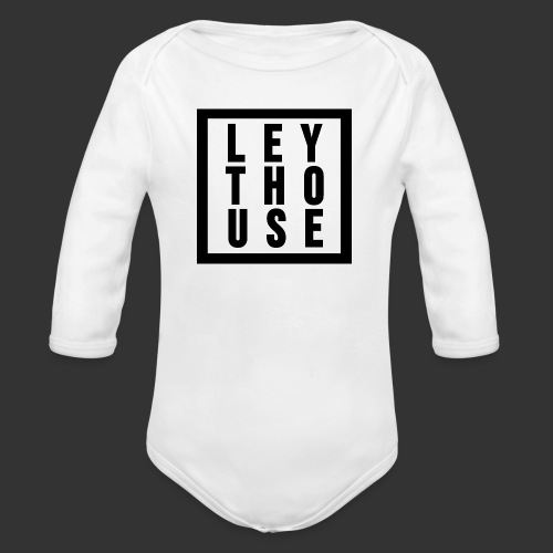 LEYTHOUSE Square black - Organic Longsleeve Baby Bodysuit