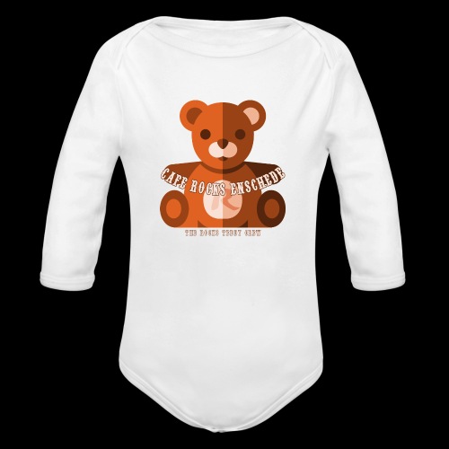 Rocks Teddy Bear - Brown - Baby bio-rompertje met lange mouwen