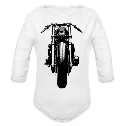 Motorcycle Front - Organic Longsleeve Baby Bodysuit