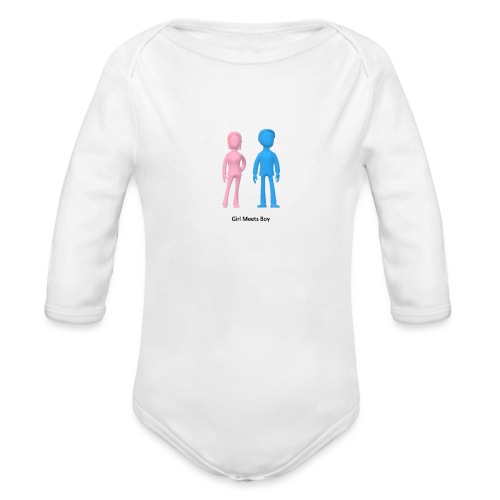 Girl Meets Boy - Organic Longsleeve Baby Bodysuit