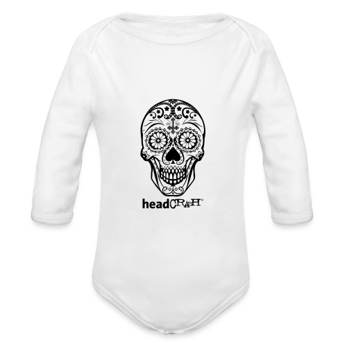 Skull & Logo black - Baby Bio-Langarm-Body