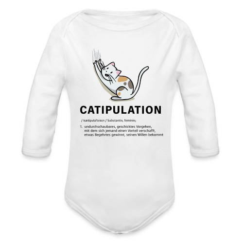 Catipulation Katipulation Maipulation Katze - Baby Bio-Langarm-Body