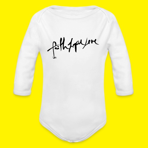 Faith Hope Love - Organic Longsleeve Baby Bodysuit