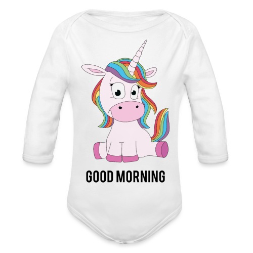 Good morning Unicorn - Baby bio-rompertje met lange mouwen