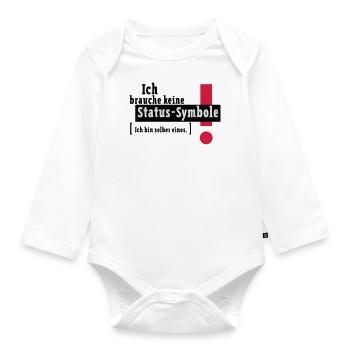 Status-Symbol - Baby Bio-Langarm-Body - Weiß - Vorne