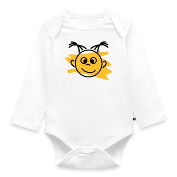 enfant - Body Bébé bio manches longues - blanc - Devant