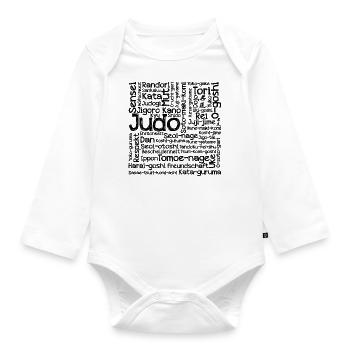 Judo Techniken - Baby Bio-Langarm-Body - Weiß - Vorne
