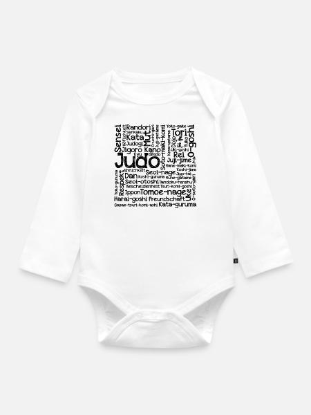 Judo Techniken - Baby Bio-Langarm-Body - Weiß