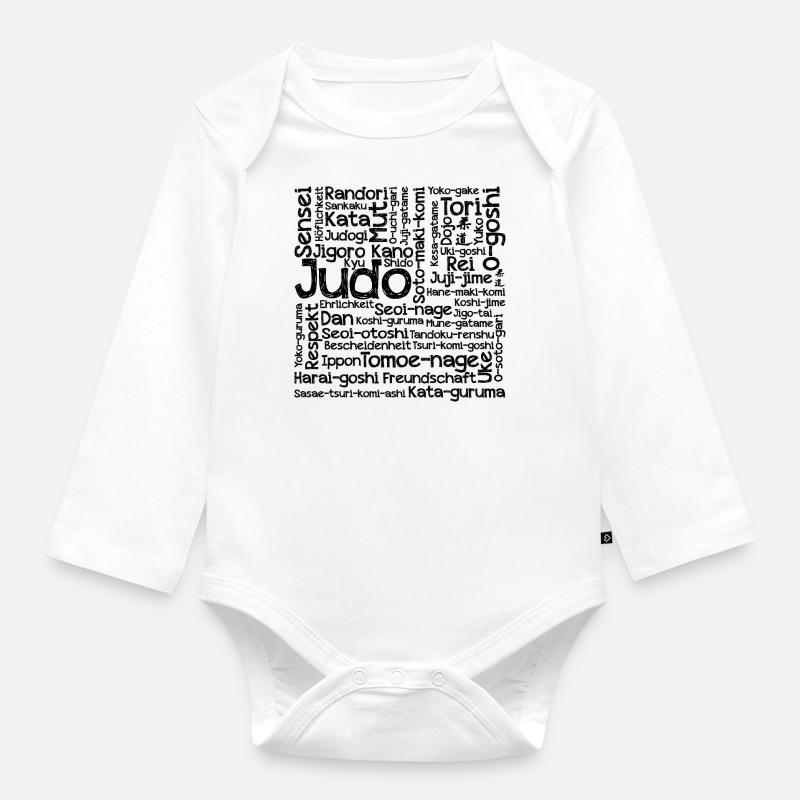Judo Techniken - Baby Bio-Langarm-Body - Weiß