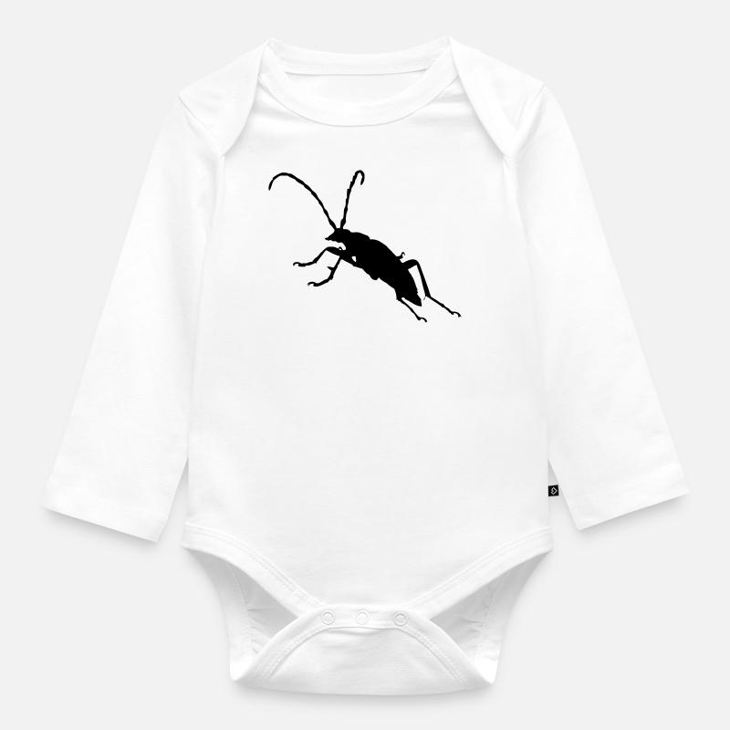 Käfer Bug - Baby Bio-Langarm-Body - Weiß