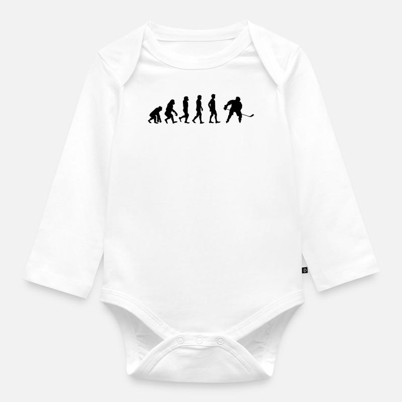Evolution Hockey - Body Bébé bio manches longues - blanc