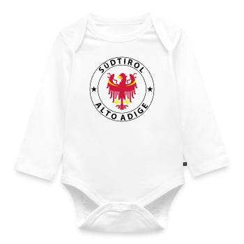 Südtirol - Baby Bio-Langarm-Body - Weiß - Vorne