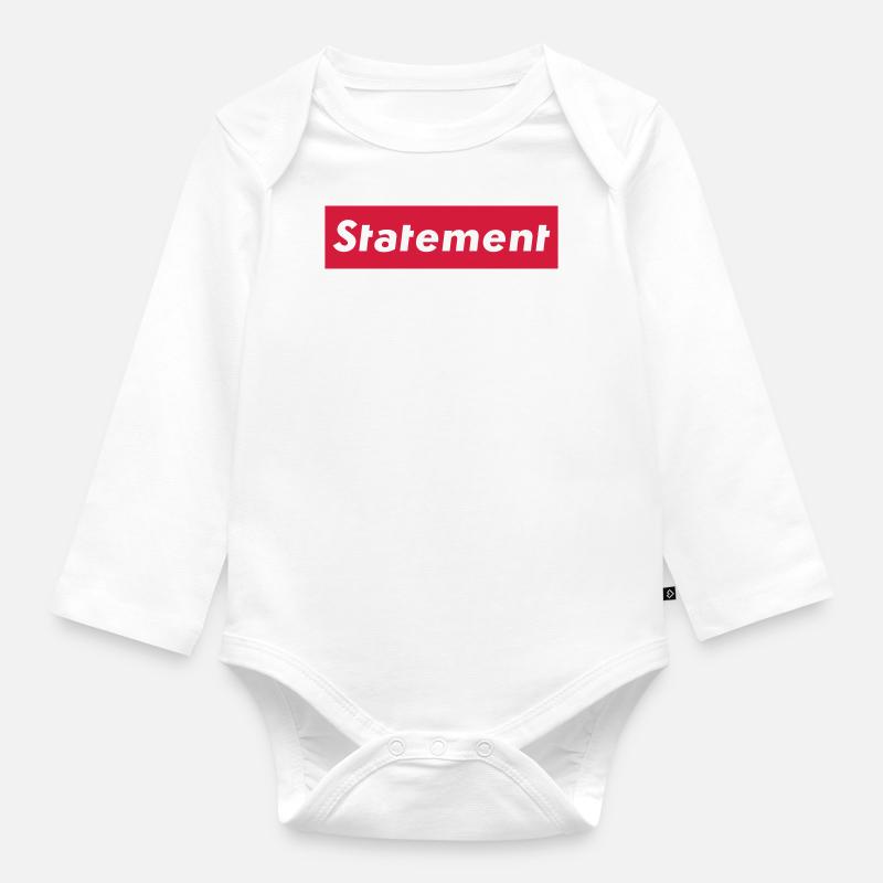 Statement - Body Bébé bio manches longues - blanc