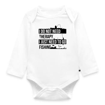 I Need to go Fishing - Baby Bio-Langarm-Body - Weiß - Vorne