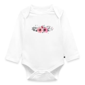 World's best Grandma. Gifts for nanny. Birthday - Organic Longsleeve Baby Bodysuit - white - Front