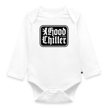 Badge Hood Chiller Berlin - Organic Longsleeve Baby Bodysuit - white - Front