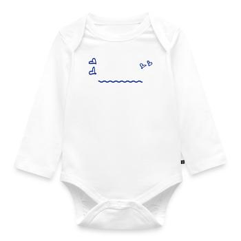 Kleiner Schlawiner Kinder Baby Geschenk Idee - Baby Bio-Langarm-Body - Weiß - Vorne
