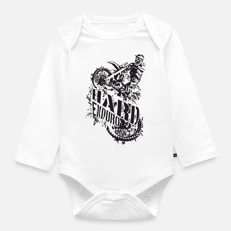 dur enduro - Body Bébé bio manches longues - blanc