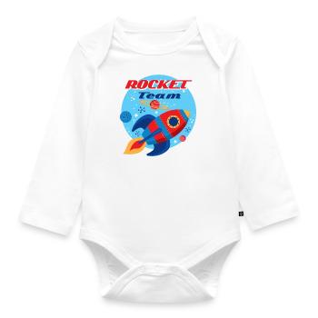 Équipe de fusée - Body Bébé bio manches longues - blanc - Devant