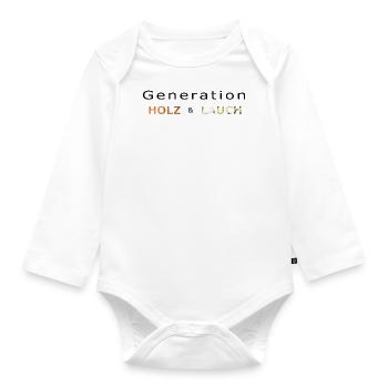 Generation Holz und Lauch - Baby Bio-Langarm-Body - Weiß - Vorne