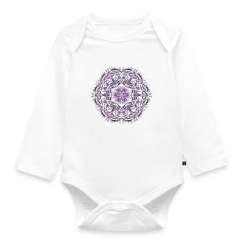 Mandala - Organic Longsleeve Baby Bodysuit - white - Front
