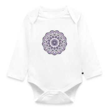 Mandala - Organic Longsleeve Baby Bodysuit - white - Front