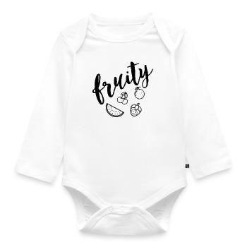 Fruity - Organic Longsleeve Baby Bodysuit - white - Front