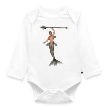 Poseidon - Organic Longsleeve Baby Bodysuit - white - Front
