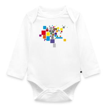 Farben - Baby Bio-Langarm-Body - Weiß - Vorne