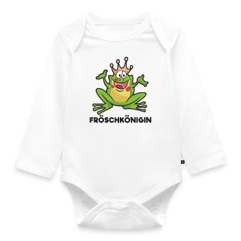 frog Prince - Organic Longsleeve Baby Bodysuit - white - Front