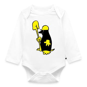 Mole - Organic Longsleeve Baby Bodysuit - white - Front