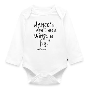 Dancer - Organic Longsleeve Baby Bodysuit - white - Front
