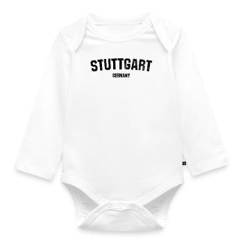 Stuttgart - Baby Bio-Langarm-Body - Weiß - Vorne