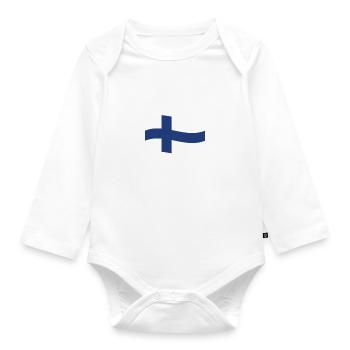 Go to Finland - Helsinki Museums Ski Areas Gift - Organic Longsleeve Baby Bodysuit - white - Front