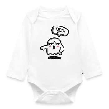 Halloween Ghost Ghost Hour Ghost - Organic Longsleeve Baby Bodysuit - white - Front