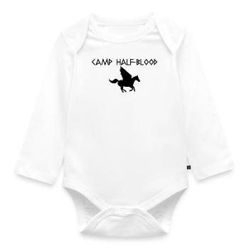 Camp Graphic - Organic Longsleeve Baby Bodysuit - white - Front
