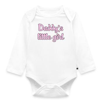 Daddy's Girl graphic - Organic Longsleeve Baby Bodysuit - white - Front