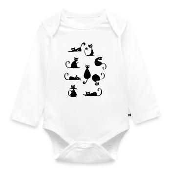 different cats optics - Organic Longsleeve Baby Bodysuit - white - Front