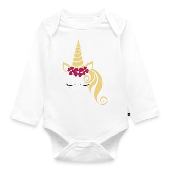 Unicorn Princesses Unicorn - Body Bébé bio manches longues - blanc - Devant