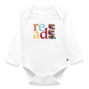 READ Books - Brainfood Reading Library Gift - Body Bébé bio manches longues - blanc - Devant