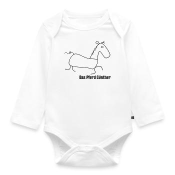 Günther le cheval - Body Bébé bio manches longues - blanc - Devant