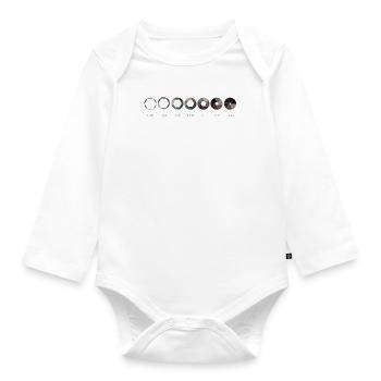 Blende Fotografie Objektiv Kamera - Baby Bio-Langarm-Body - Weiß - Vorne