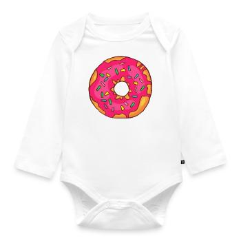 Donuts Confiserie Cookie Törtchen Kuchen Torten - Baby Bio-Langarm-Body - Weiß - Vorne
