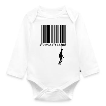 Marionette am Barcode - Baby Bio-Langarm-Body - Weiß - Vorne